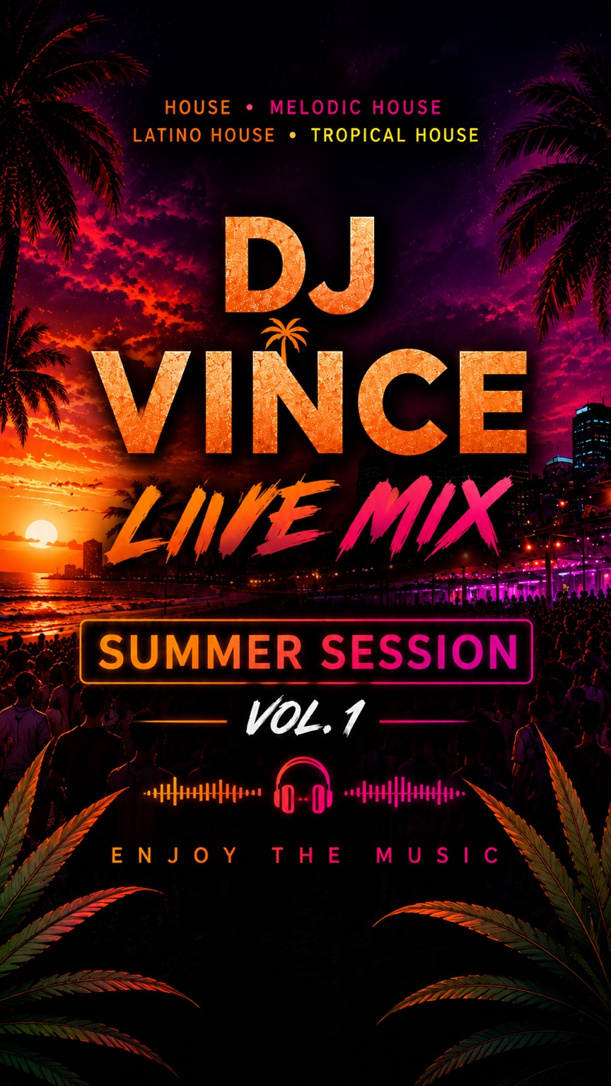 DJ VINCE Live Mix Summer Session Vol. 1 cover